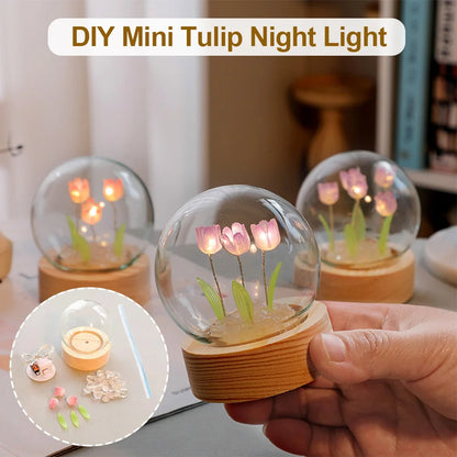 Romantisches Tulpenblumen LED-Tisch-Nachtlicht