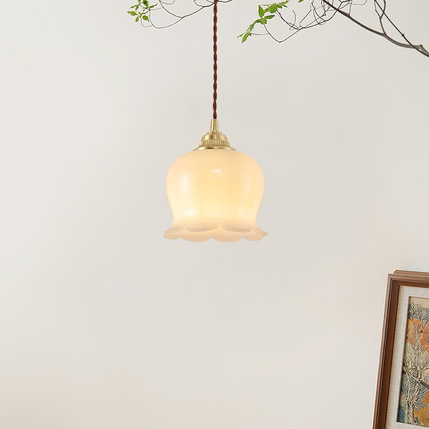 Odette – Französische Retro-Hängeleuchte Maiglöckchen-Design