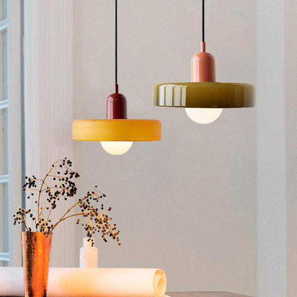 Bunte LED-Glas-Pendelleuchte