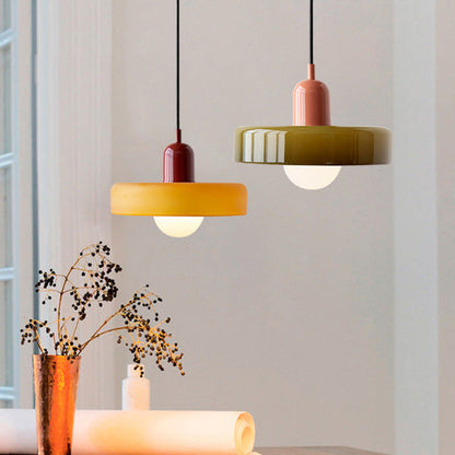 Bunte LED-Glas-Pendelleuchte
