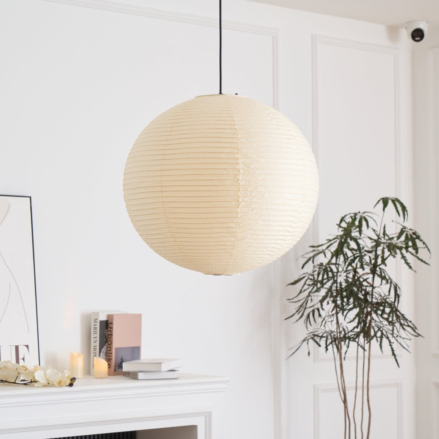 Naoko – Runder LED-Kronleuchter aus Xuan-Papier