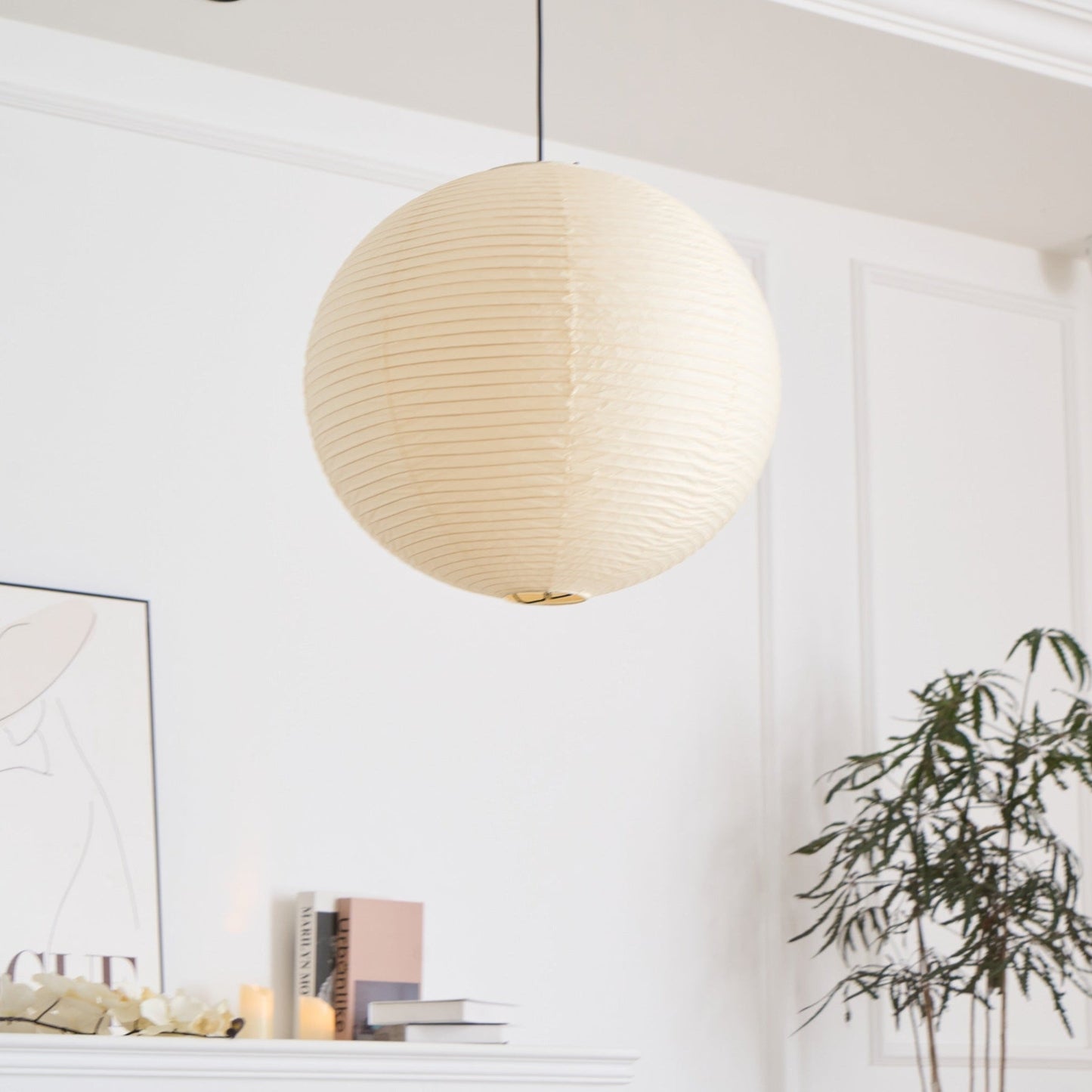 Naoko – Runder LED-Kronleuchter aus Xuan-Papier