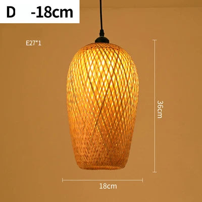 Zen-Kronleuchter aus Bambus Handgefertigtes Design