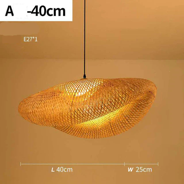 Zen-Kronleuchter aus Bambus Handgefertigtes Design