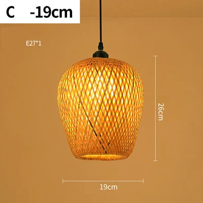 Zen-Kronleuchter aus Bambus Handgefertigtes Design
