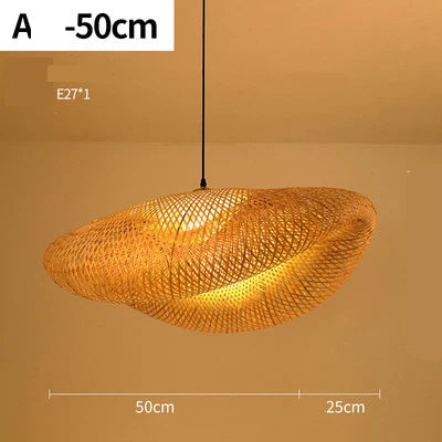Zen-Kronleuchter aus Bambus Handgefertigtes Design
