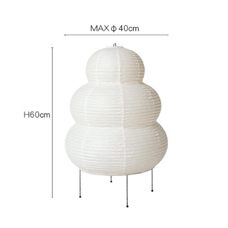 Japanische Reispapierlampe im künstlerischen Design