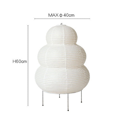 Japanische Reispapierlampe im künstlerischen Design