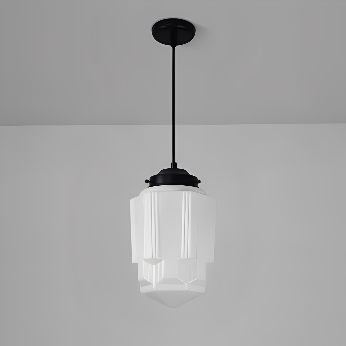 Arvida – Retro Industrieller Glas-Kronleuchter