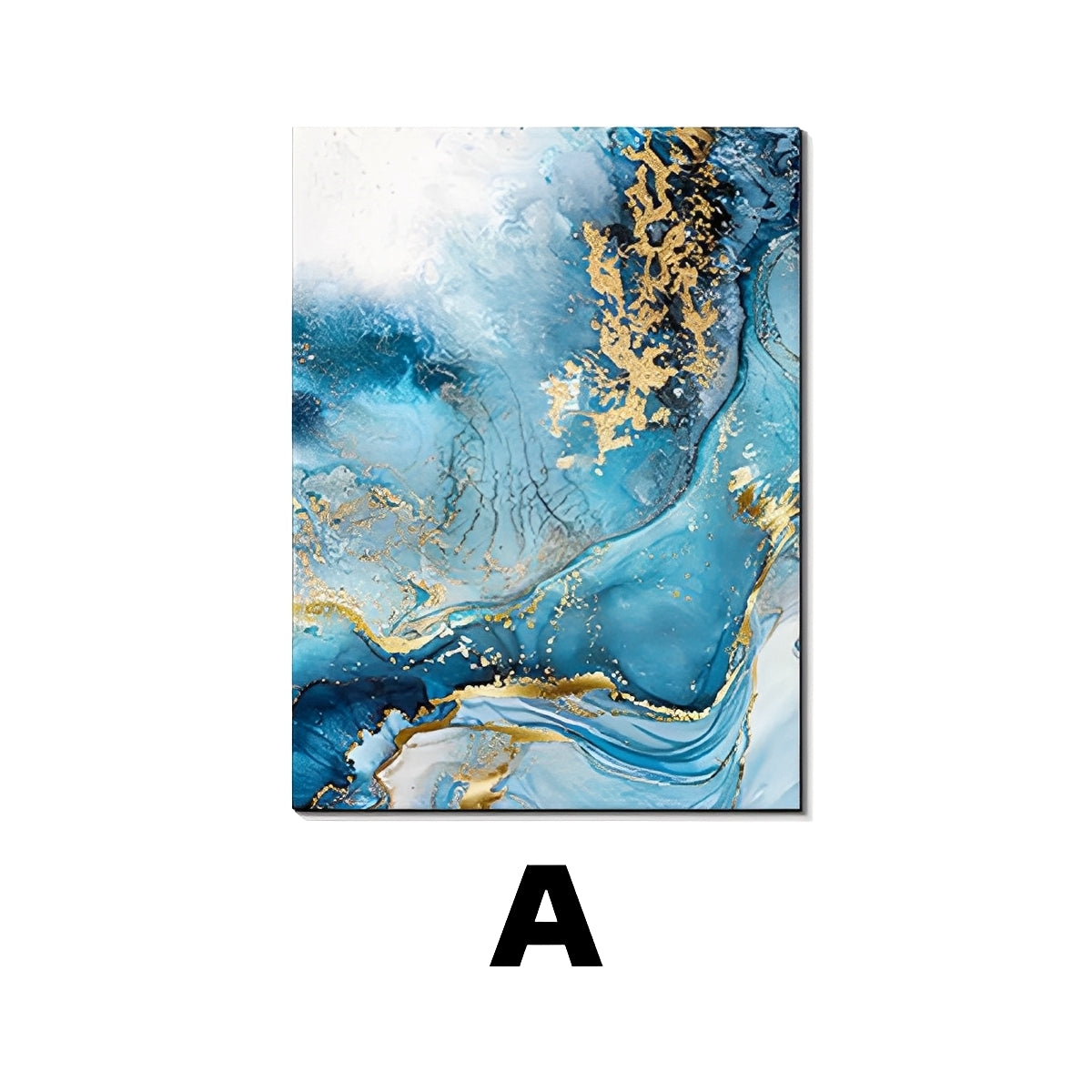 Finn – Blaue Marmor Leinwand