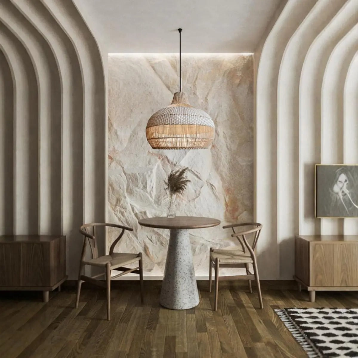 Ravina – Südostasien Rattan Deckenleuchte