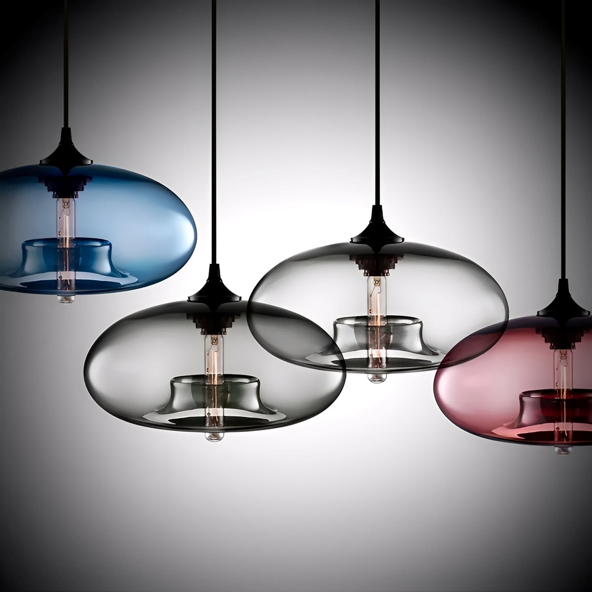 Elias – Nordische Glas-Pendelleuchte im Loft-Stil