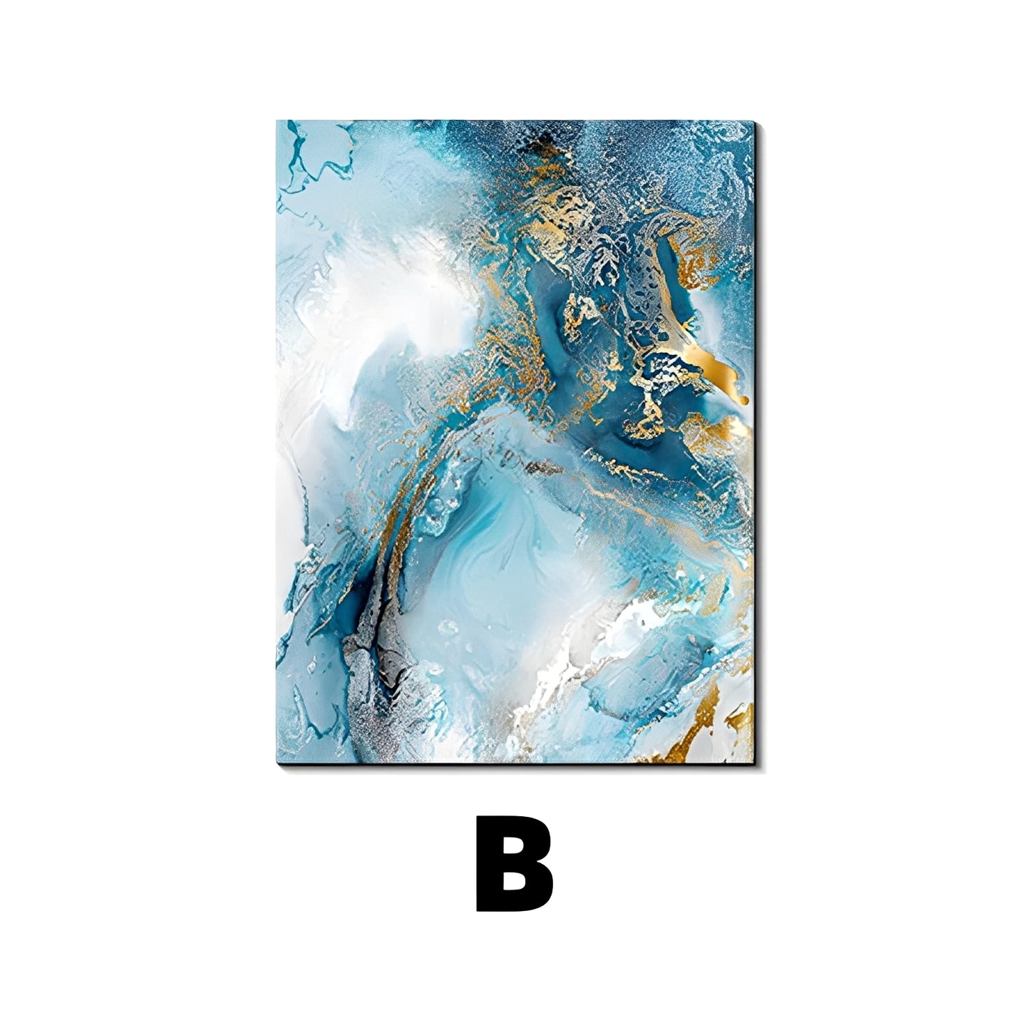 Finn – Blaue Marmor Leinwand