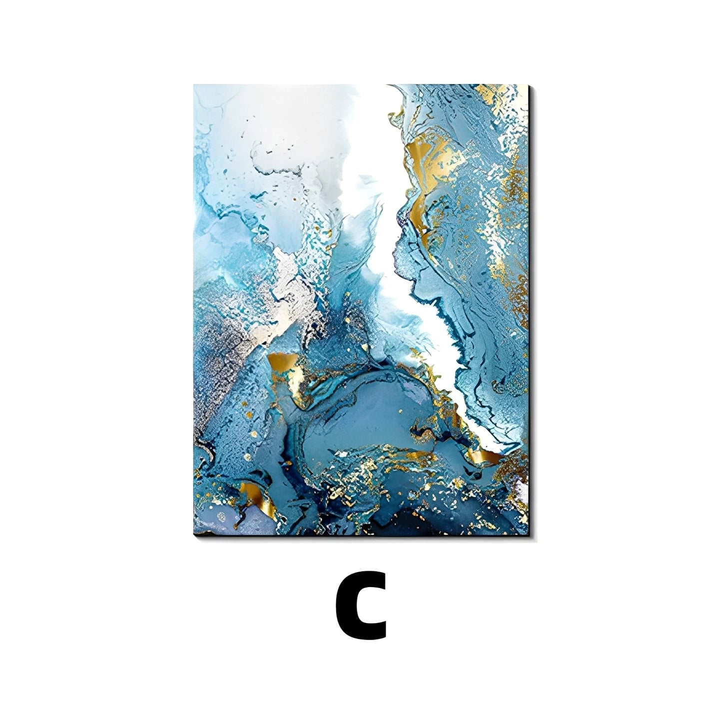 Finn – Blaue Marmor Leinwand