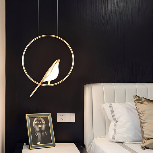 Emilia – Minimalistische Magpie Vogel Kronleuchter