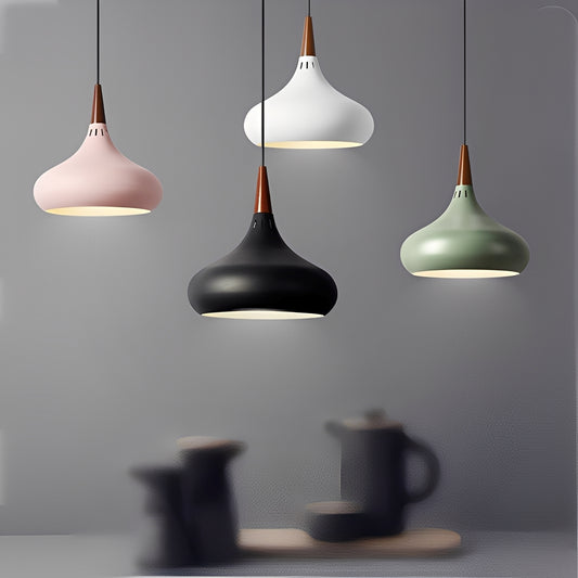 Shaira – Schlichte Holz-LED Pendelleuchte