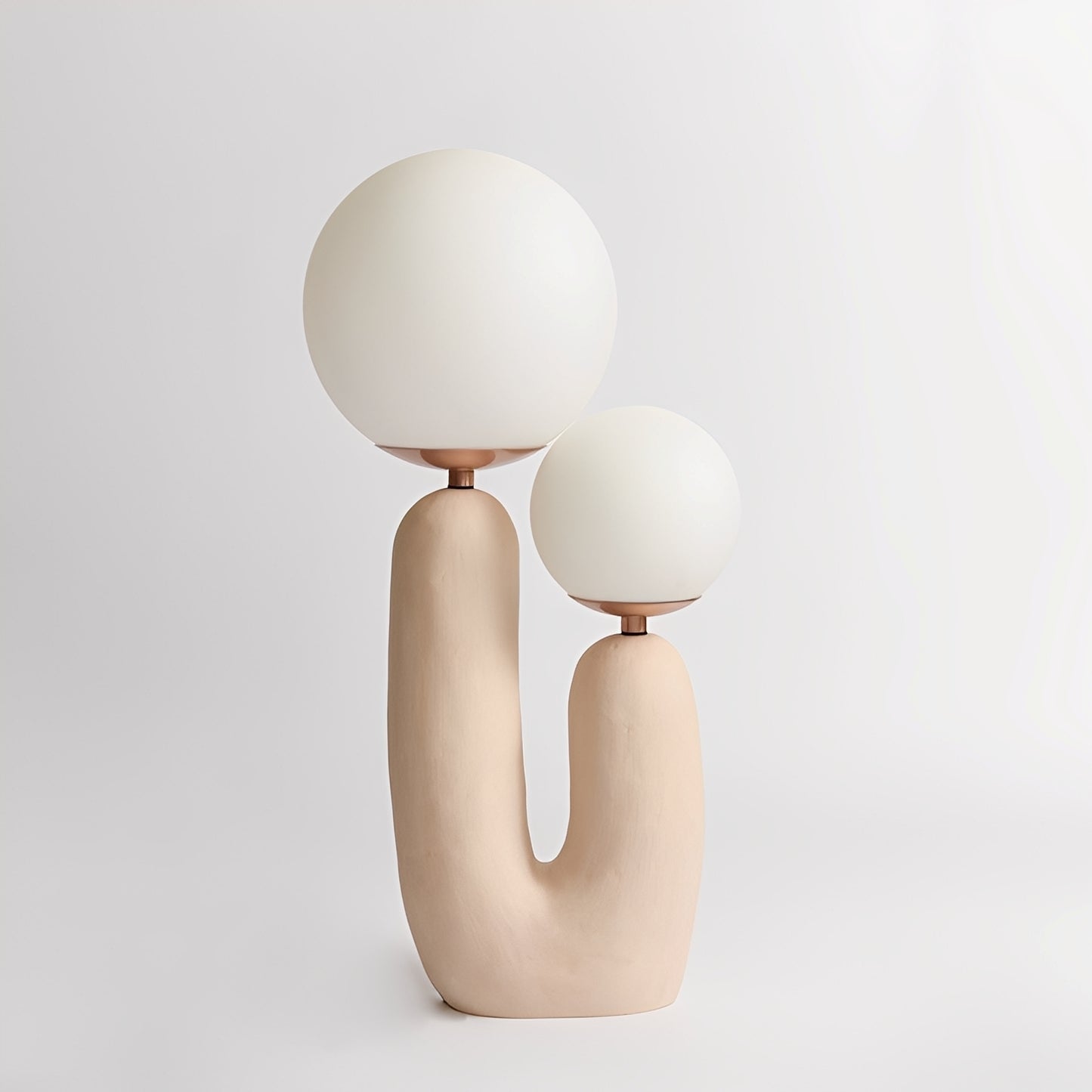 Mireille – Doppelte Designer-Tischlampe aus Harz und Glas