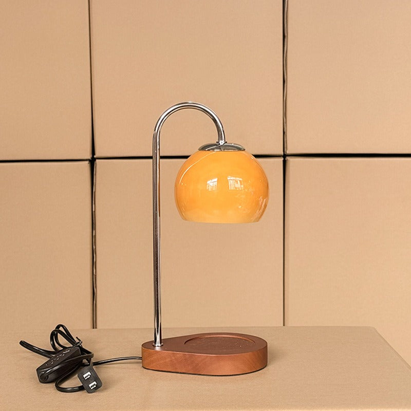 Miyu – Kreative Massivholz-Wachs-Schmelz Tischlampe