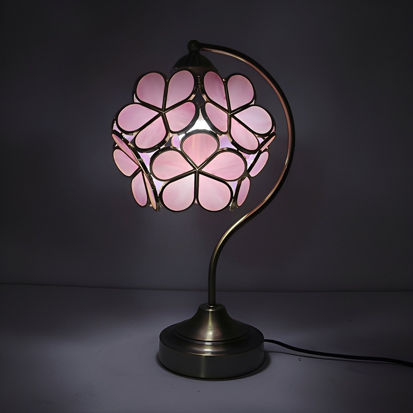 Claudia – Tiffany Glas Schreibtischlampe