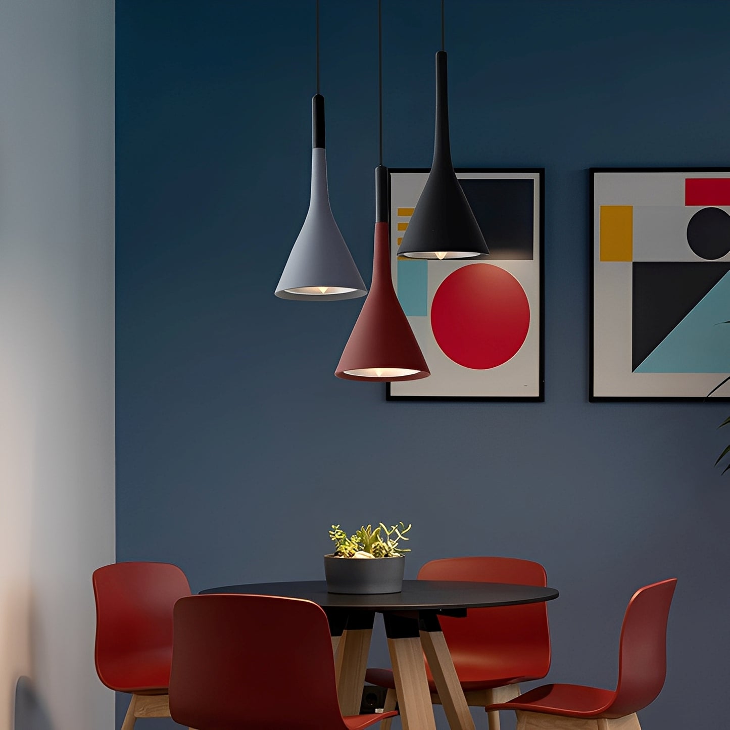 Arashi – Moderne Aluminium-Horn-Hängelampe