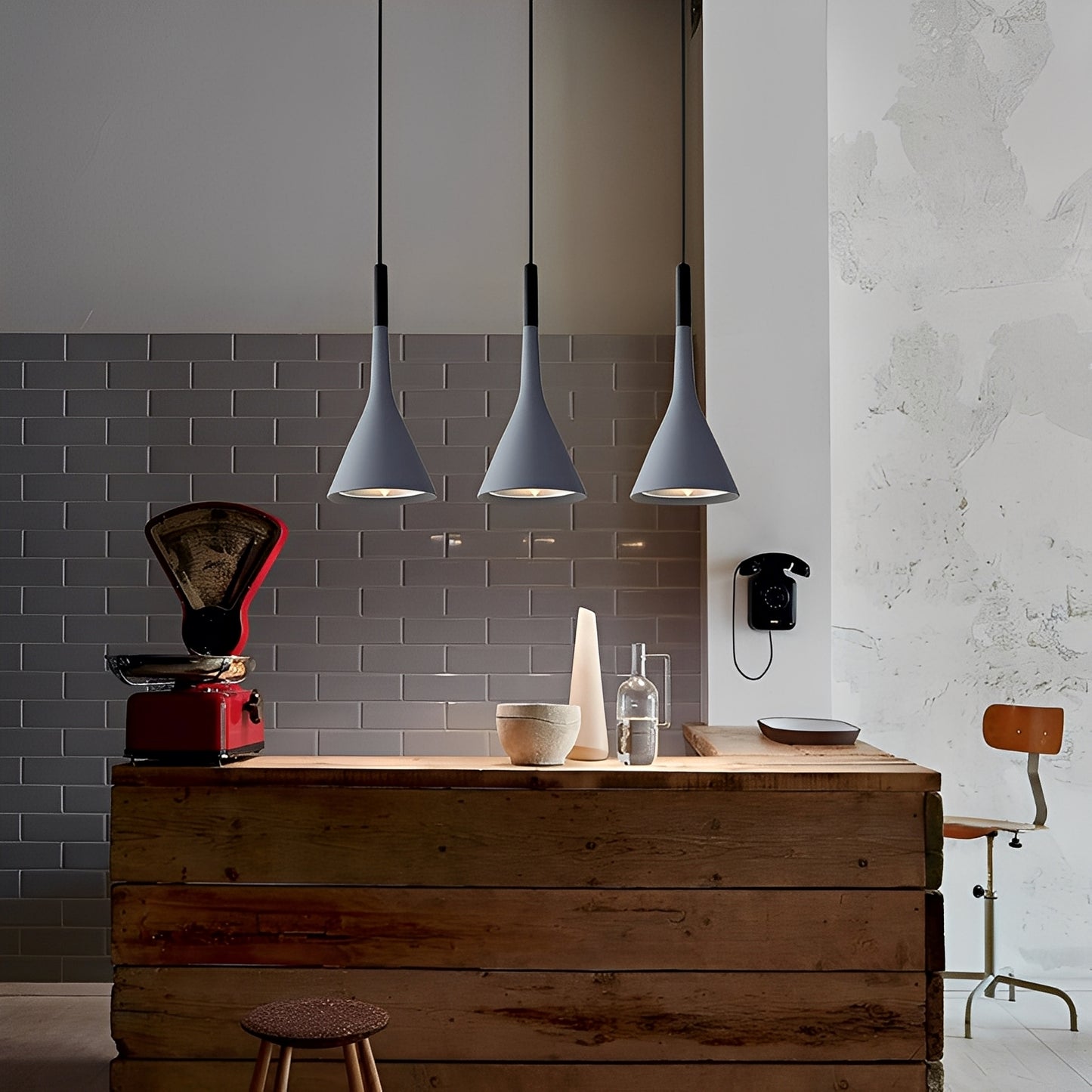 Arashi – Moderne Aluminium-Horn-Hängelampe