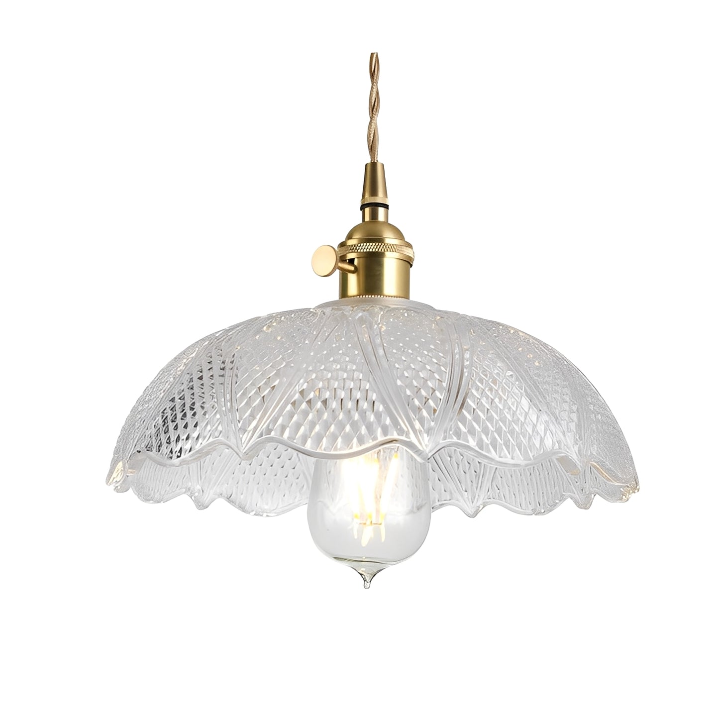 Noelle – Retro Glas-Hängeleuchte