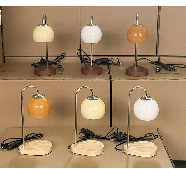 Miyu – Kreative Massivholz-Wachs-Schmelz Tischlampe