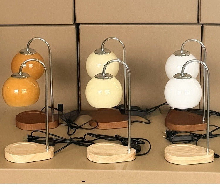 Miyu – Kreative Massivholz-Wachs-Schmelz Tischlampe