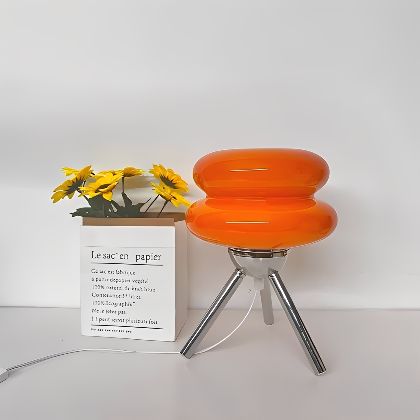 Yaren – Glas Tischlampe im Burger-Design