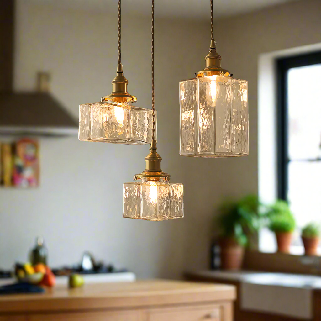 Farrah - Moderne Hängelampe aus Glas im Retro-Stil